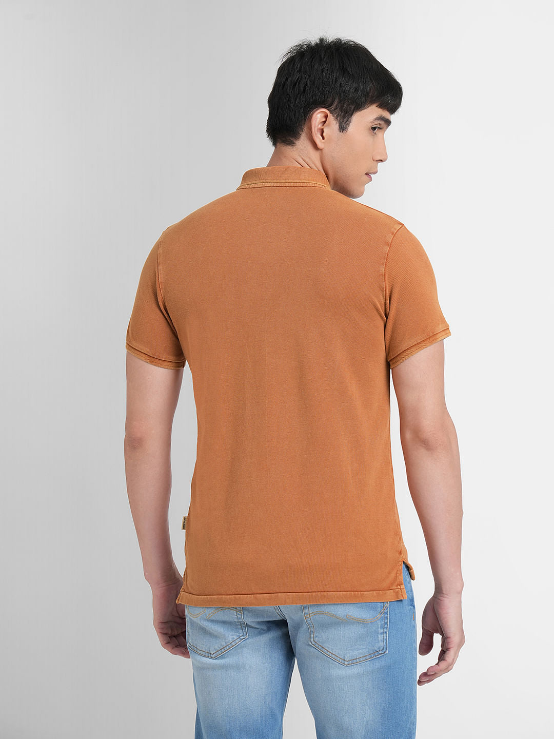 Brown Polo Neck T-shirt