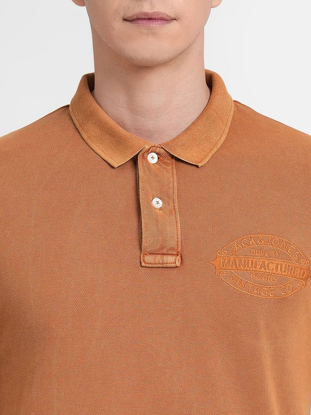 Brown Polo Neck T-shirt