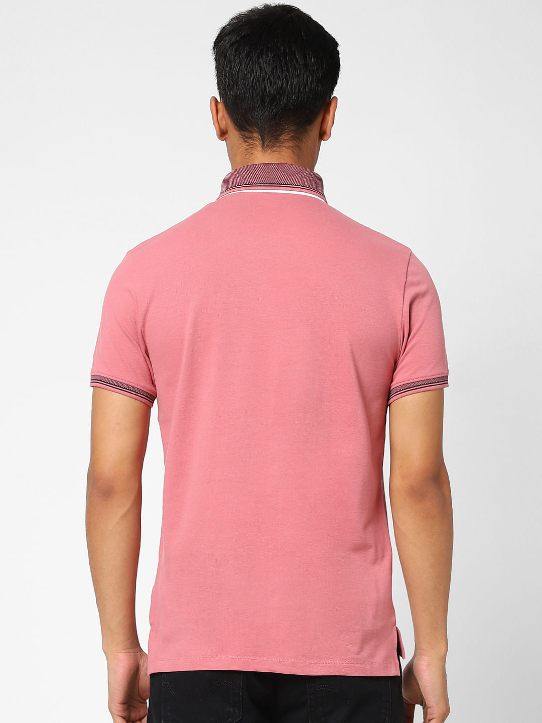 Pink Polo Neck T-shirt