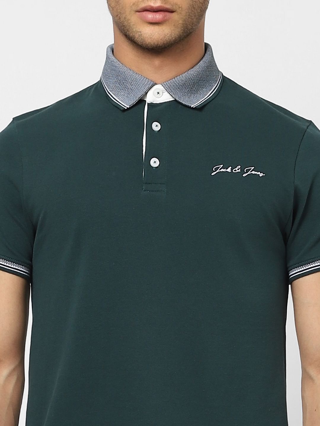 Green Polo Neck T-shirt