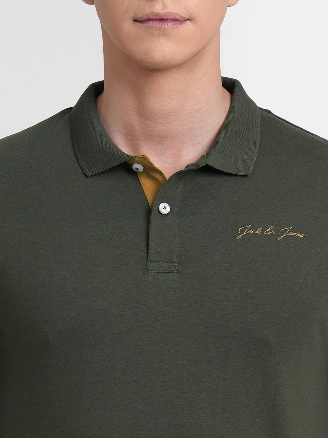 Olive Polo Neck T-shirt