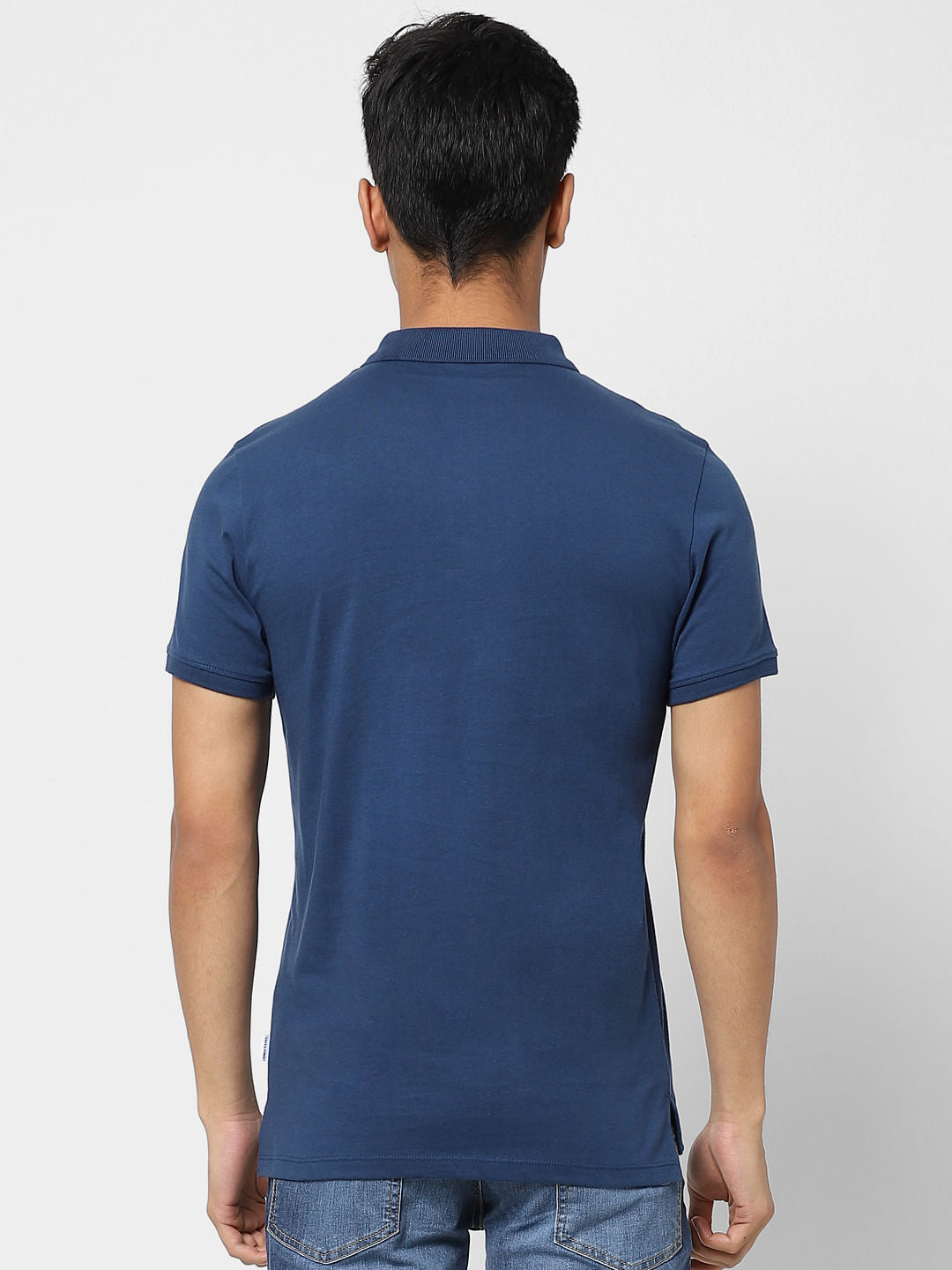 Dark Blue Polo Neck T-shirt