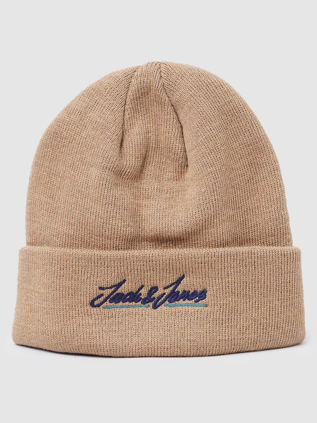Brown Logo Print Beanie