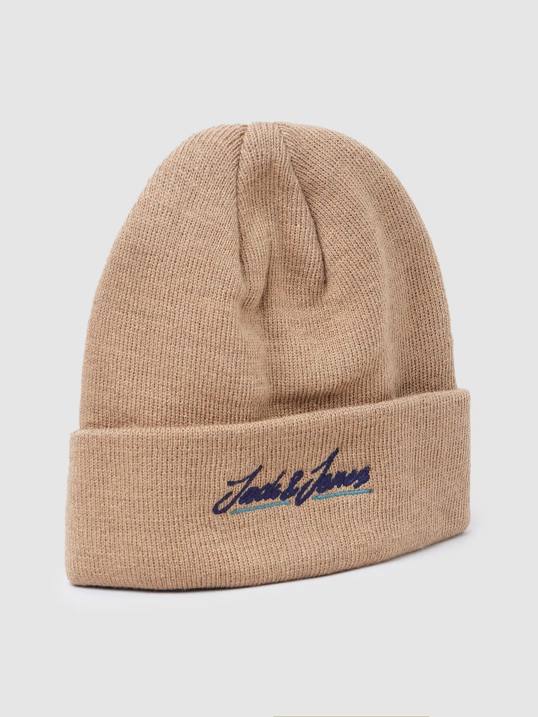 Brown Logo Print Beanie
