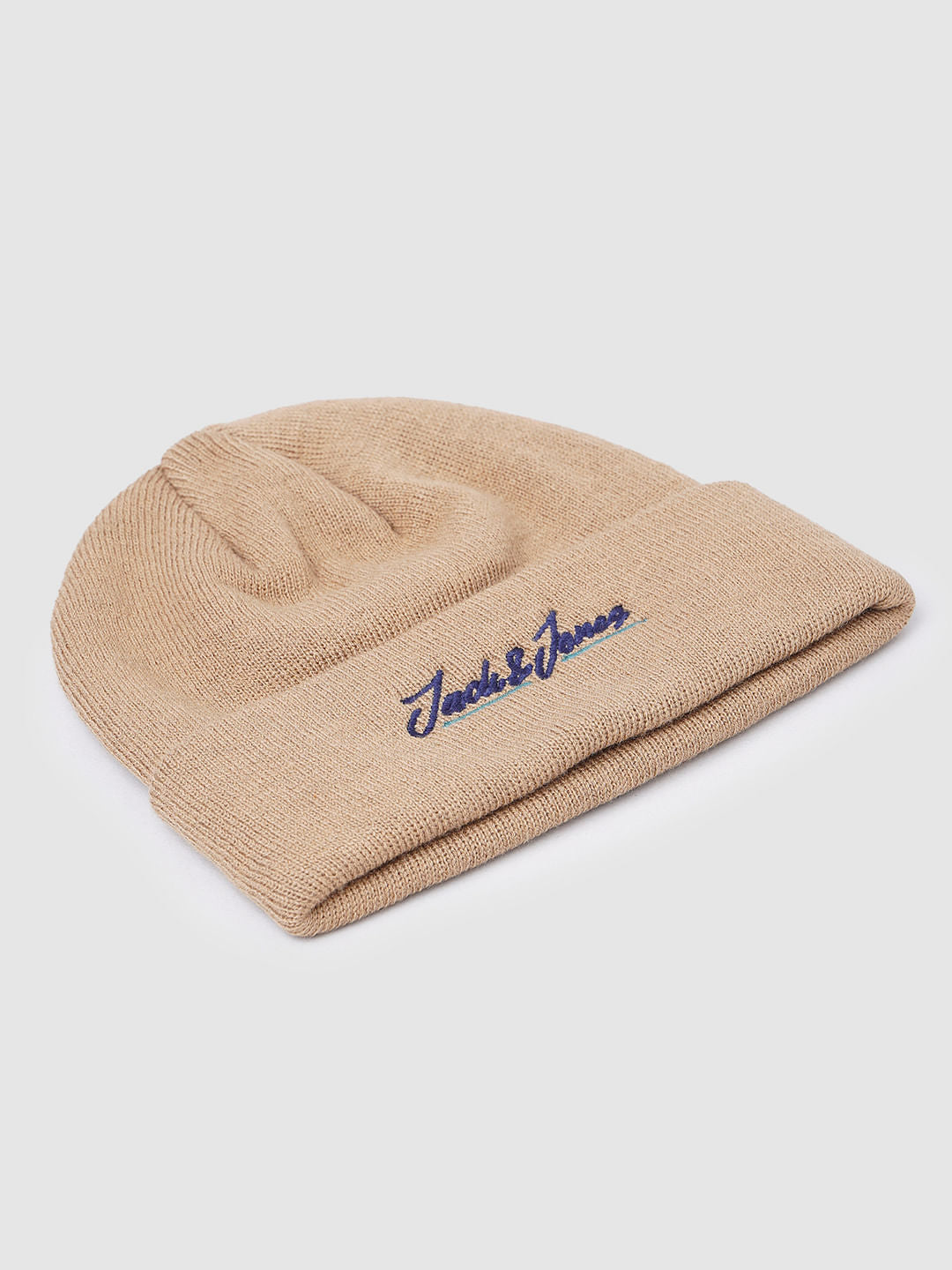 Brown Logo Print Beanie
