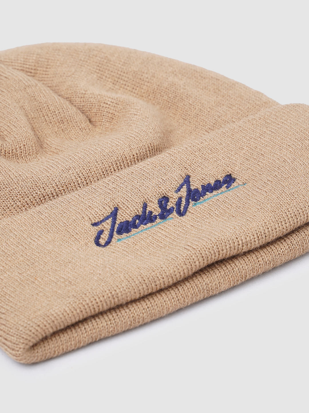 Brown Logo Print Beanie