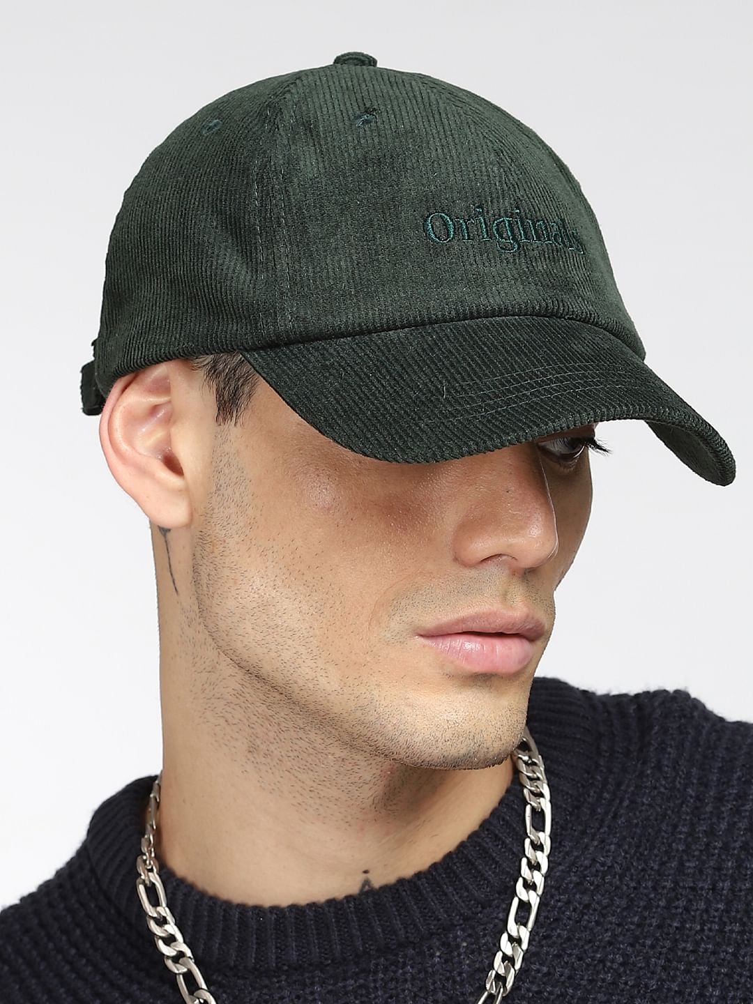 Green Corduroy Cap - ONE