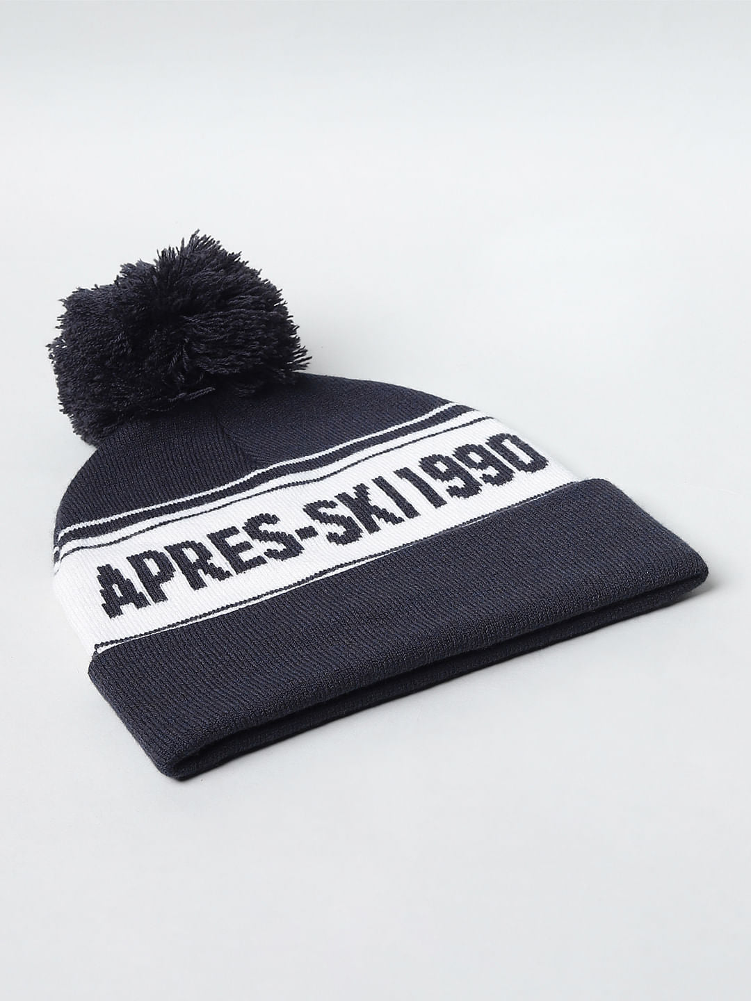 Dark Navy Colourblocked Beanie