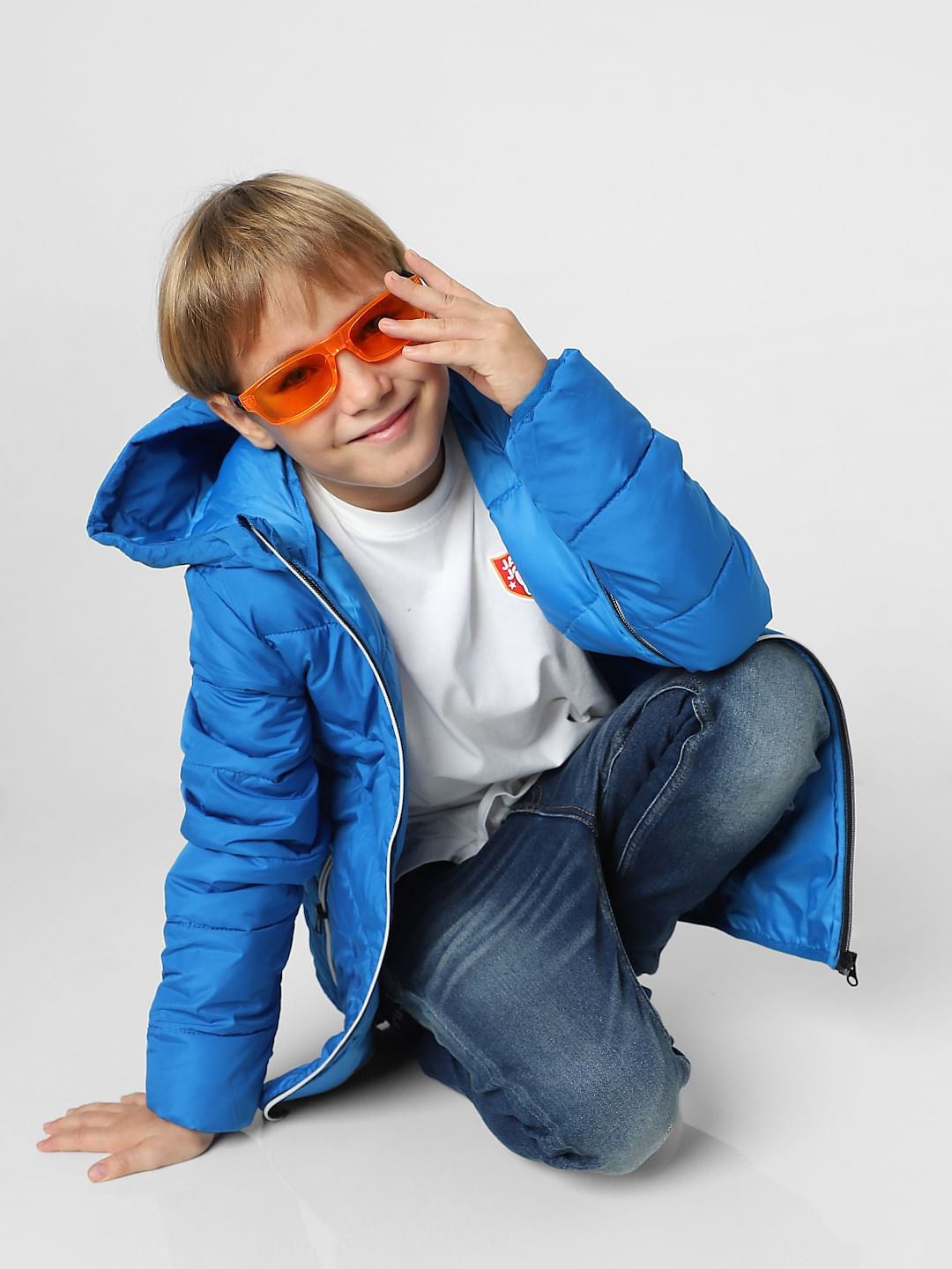 Boys Blue Puffer Jacket - 6/7Y