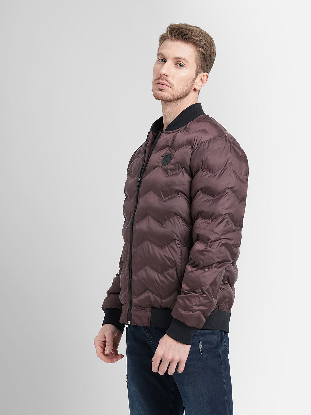 Burgundy Puffer Jacket