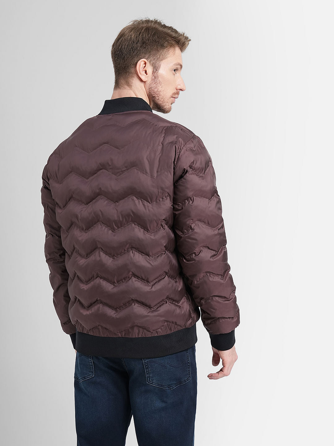Burgundy Puffer Jacket