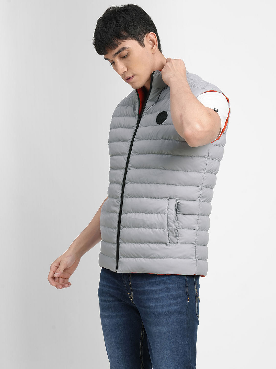 Light Grey Reversible Body Warmer Vest