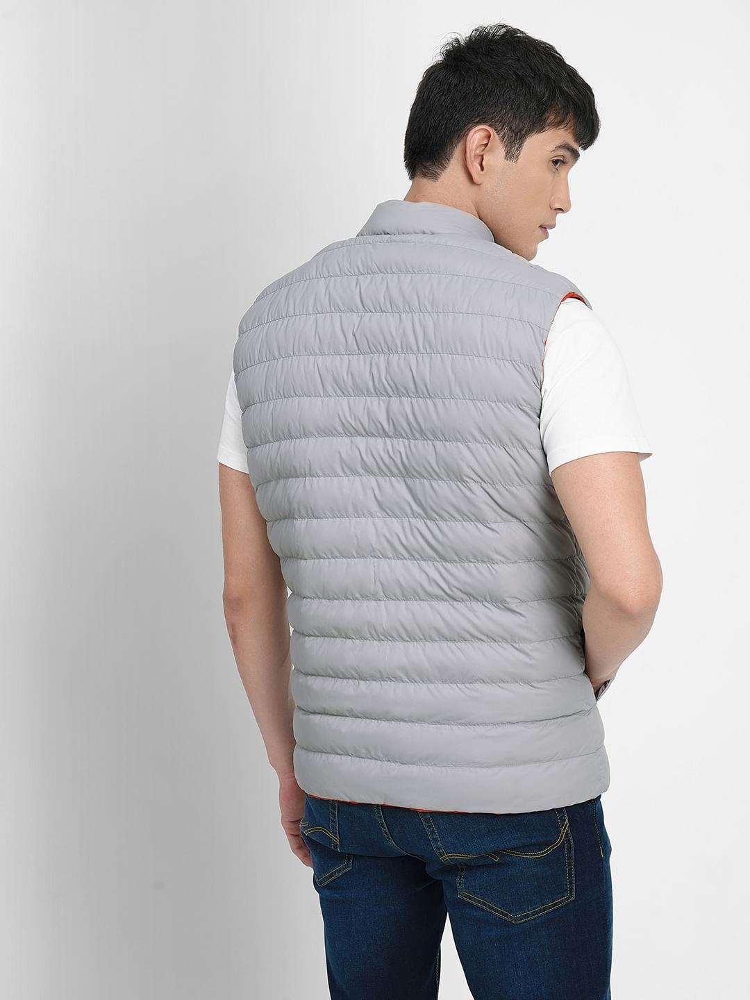 Light Grey Reversible Body Warmer Vest