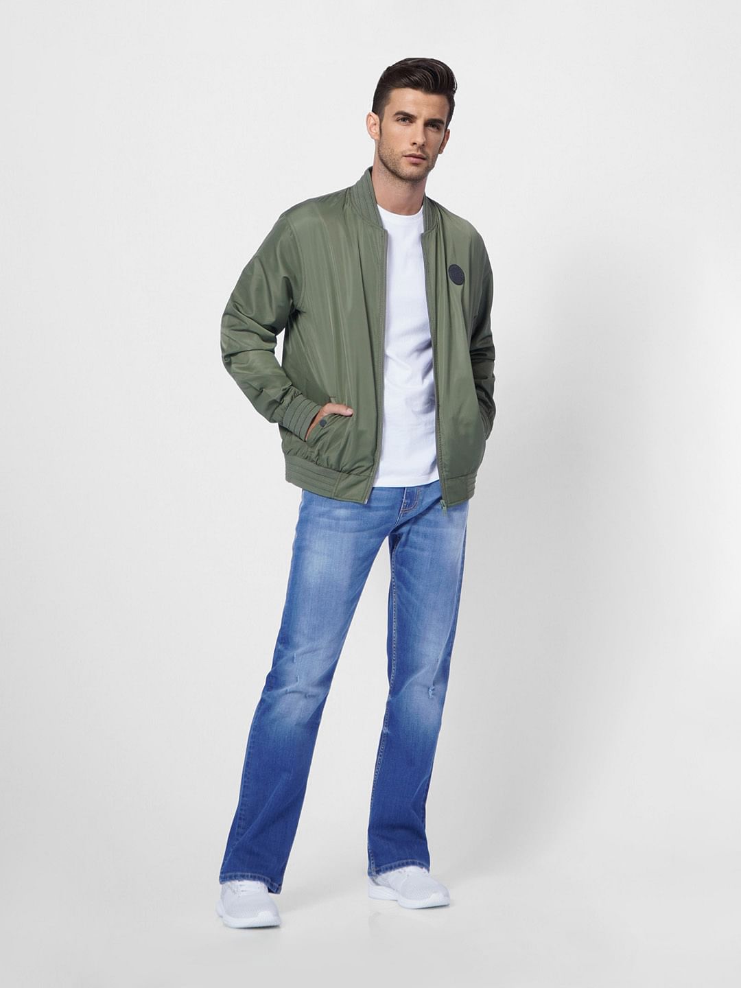 Green Bomber Jacket - S