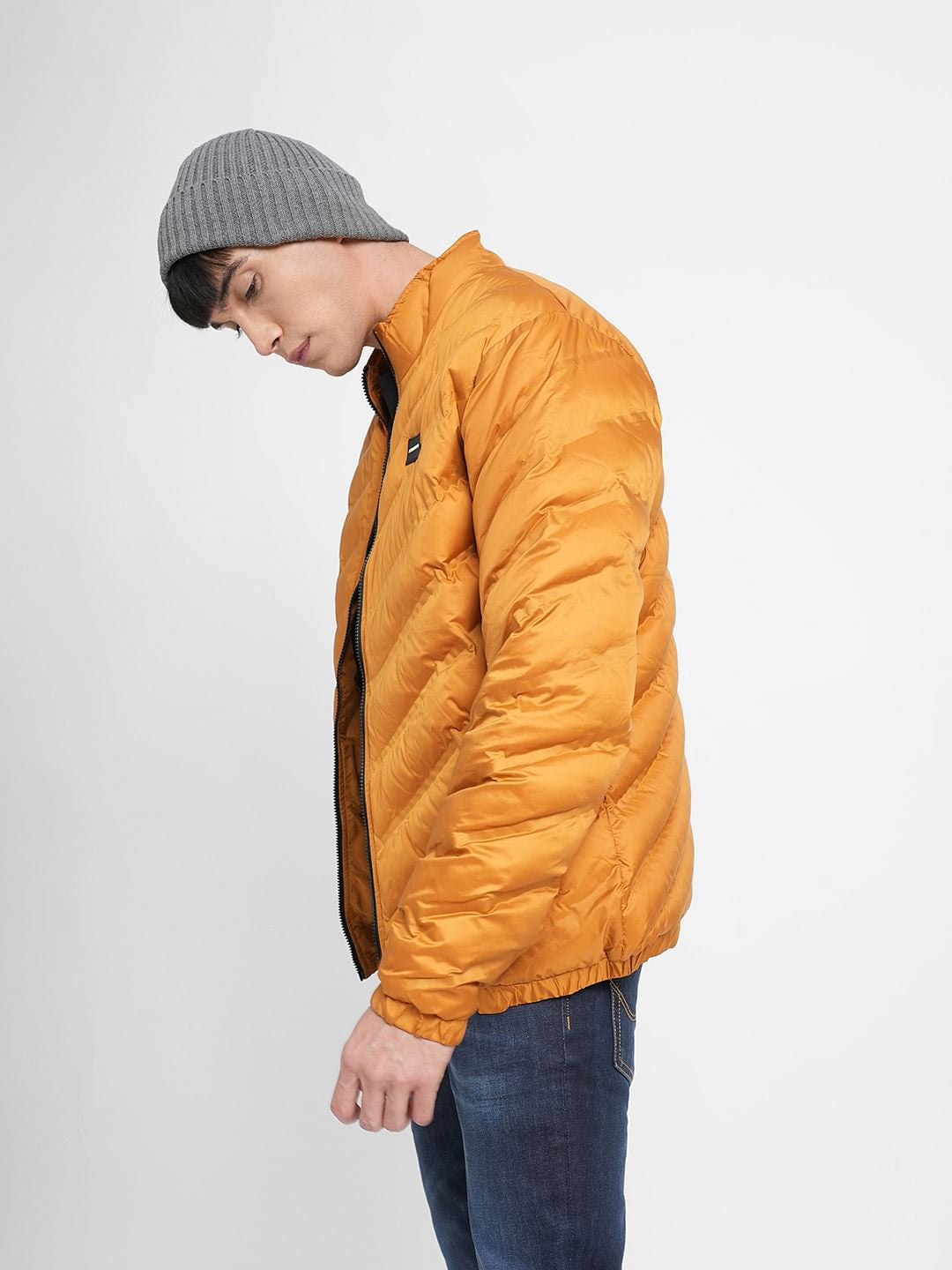Yellow Puffer Jacket - S