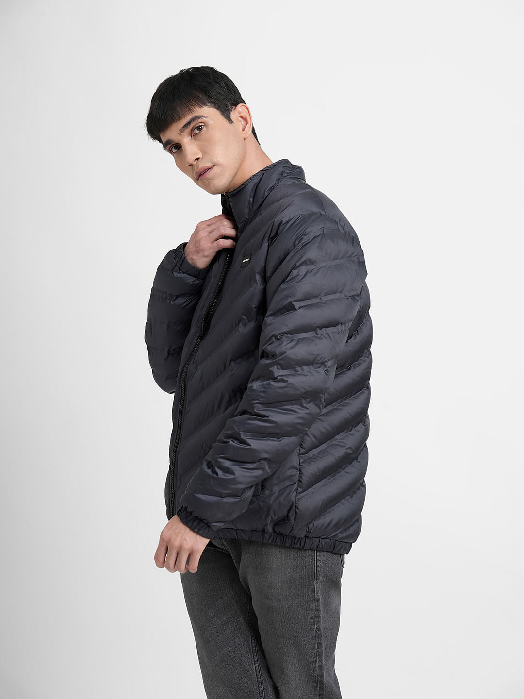 Navy Blue Puffer Jacket