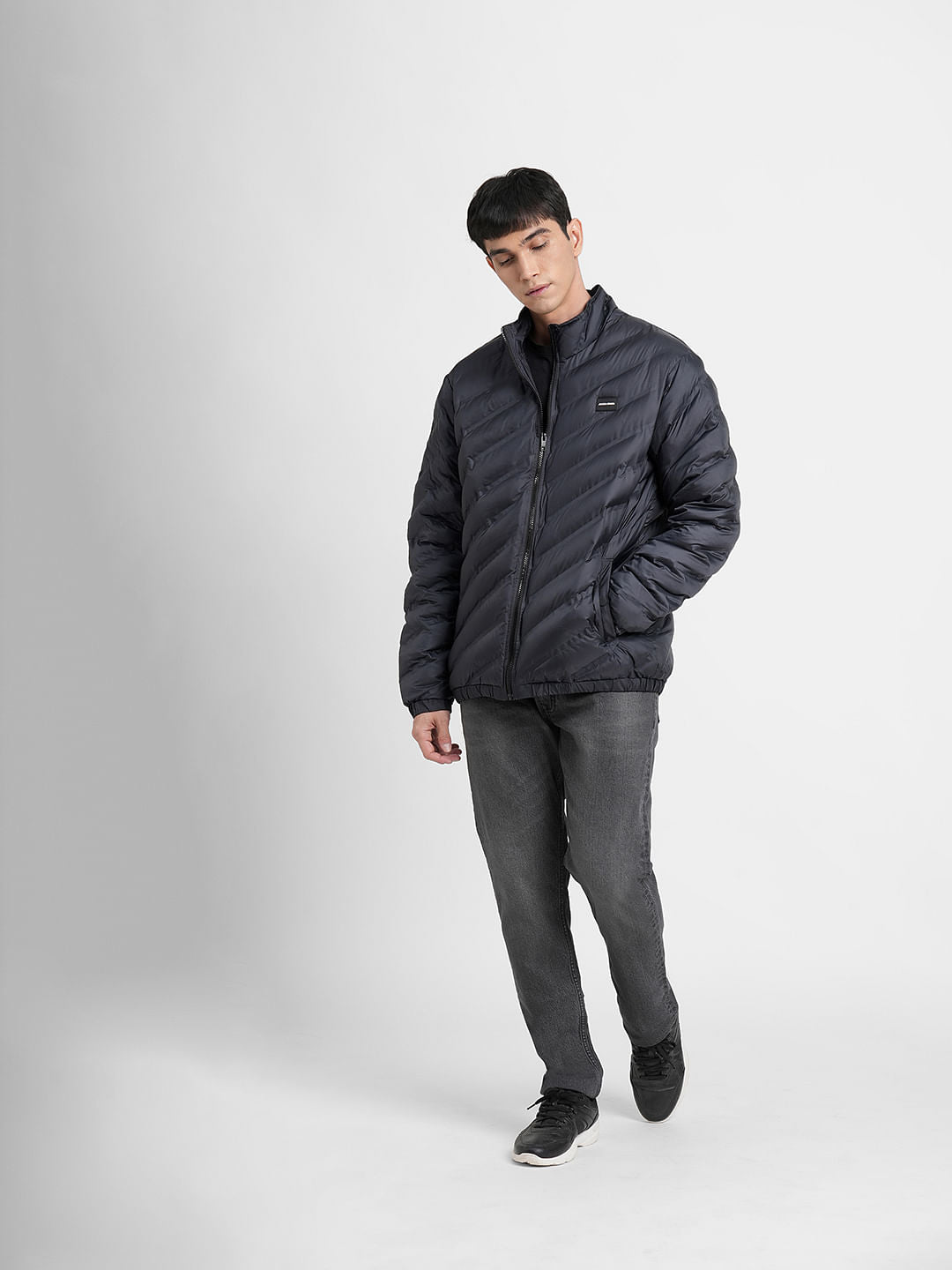 Navy Blue Puffer Jacket