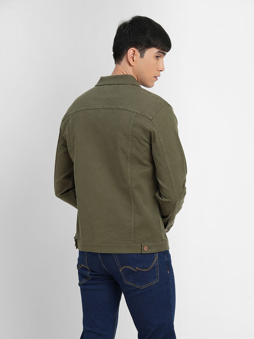 Green Trucker Denim Jacket