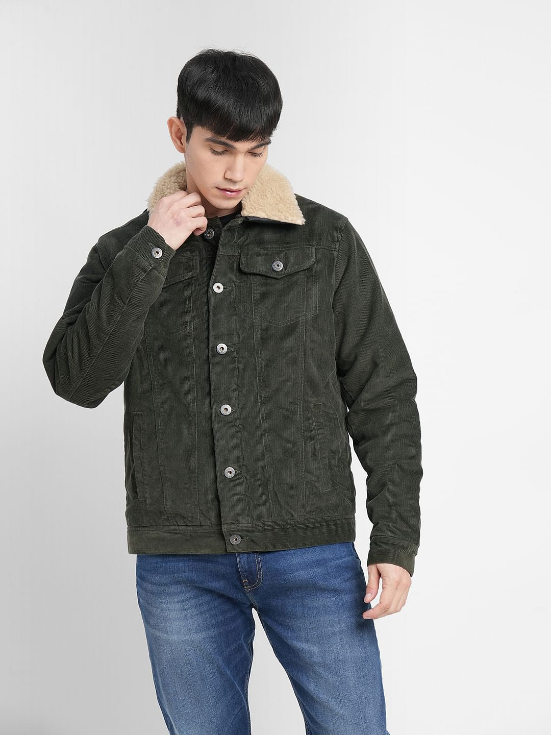 Dark Green Corduroy Jacket