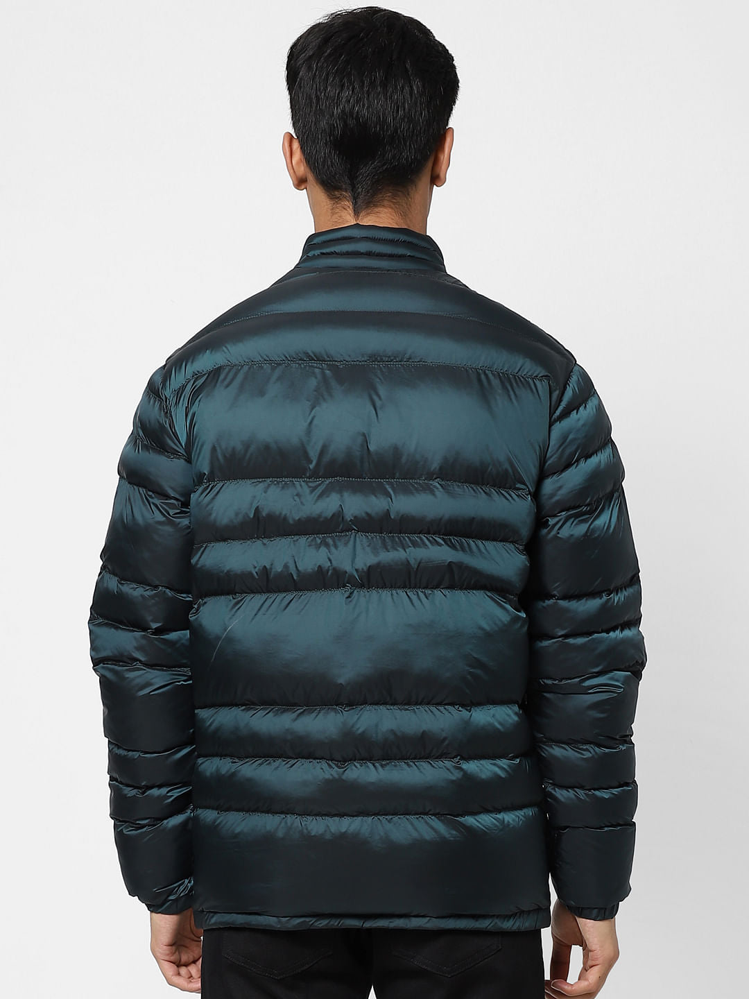 Dark Green High Neck Puffer Jacket