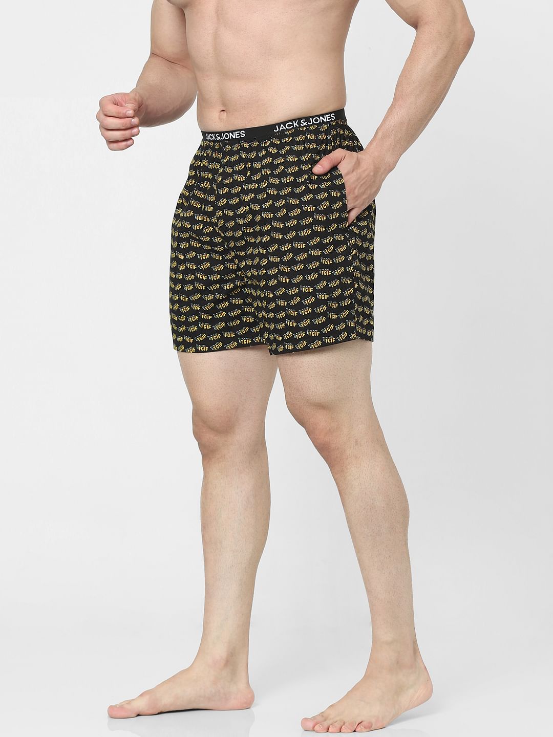 Black Printed Boxers