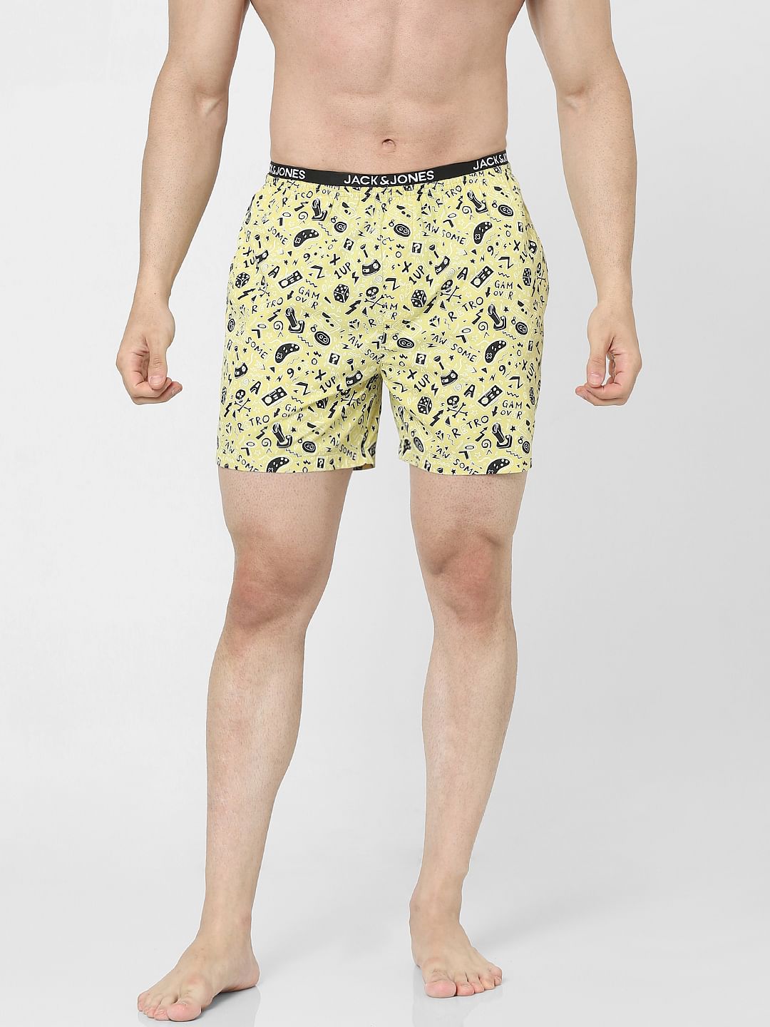 Yellow Printed Boxers