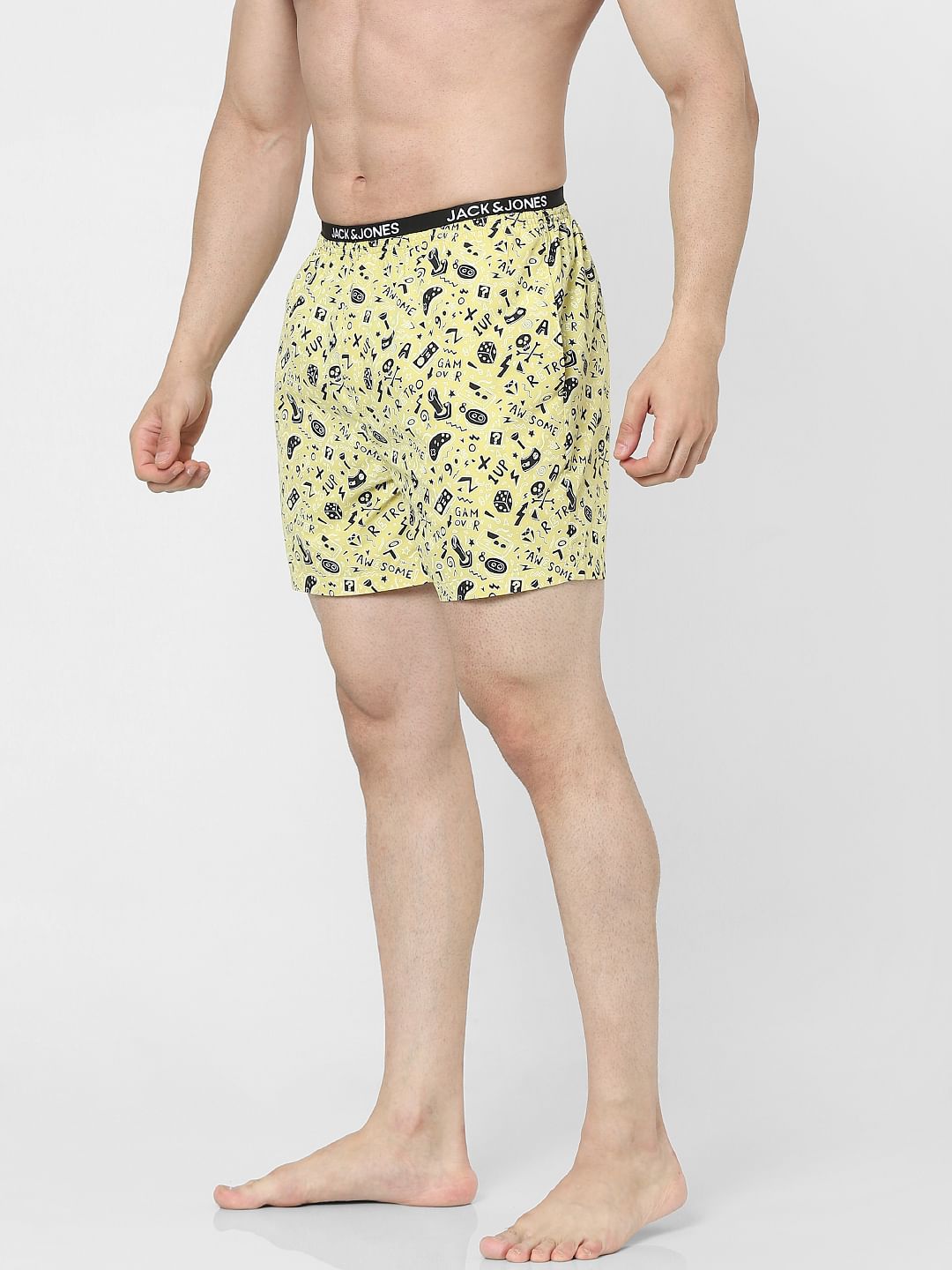 Yellow Printed Boxers