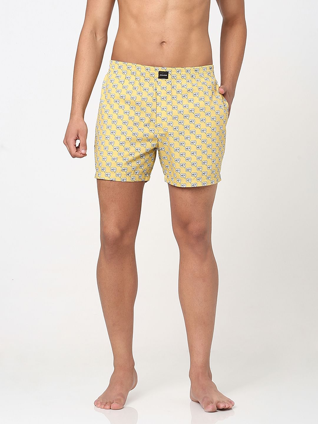 Yellow Printed Bxers