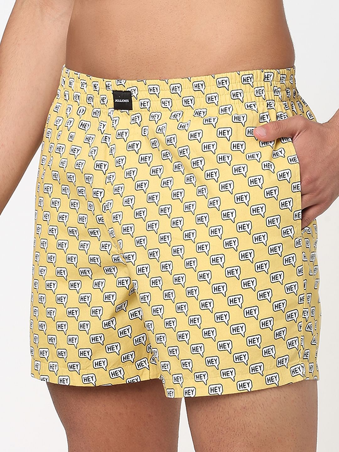 Yellow Printed Bxers