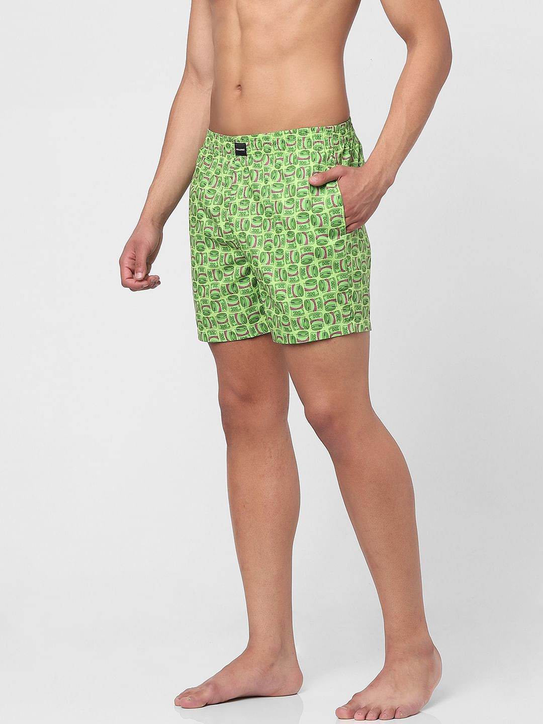 Green Money Print Boxers