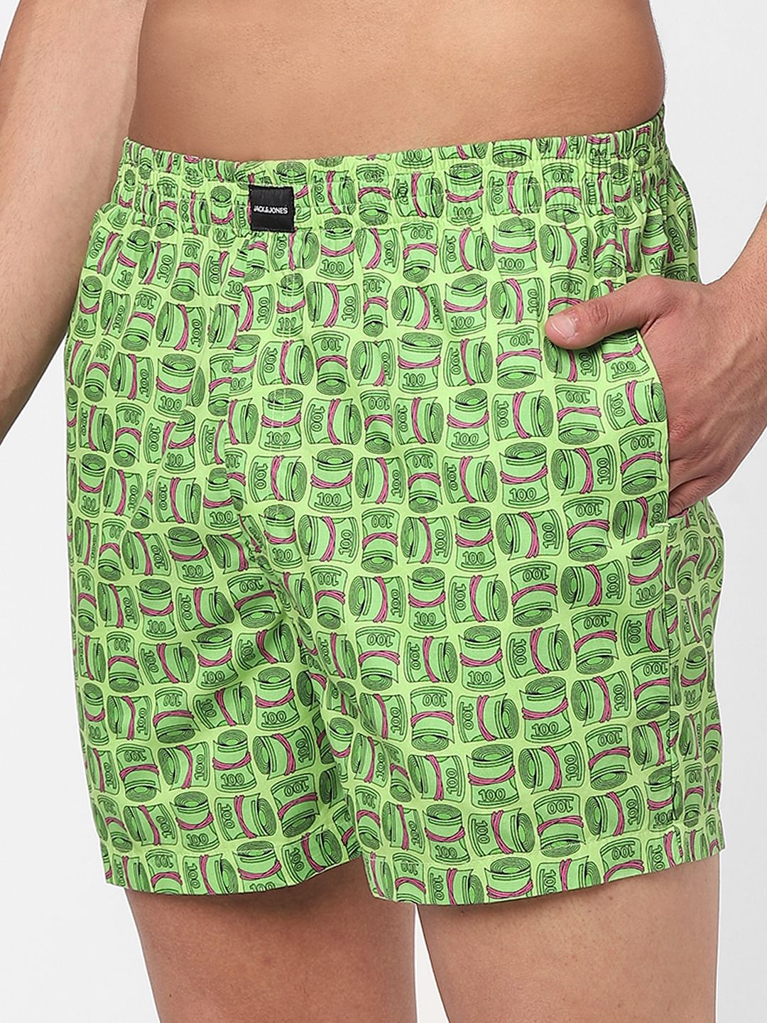 Green Money Print Boxers