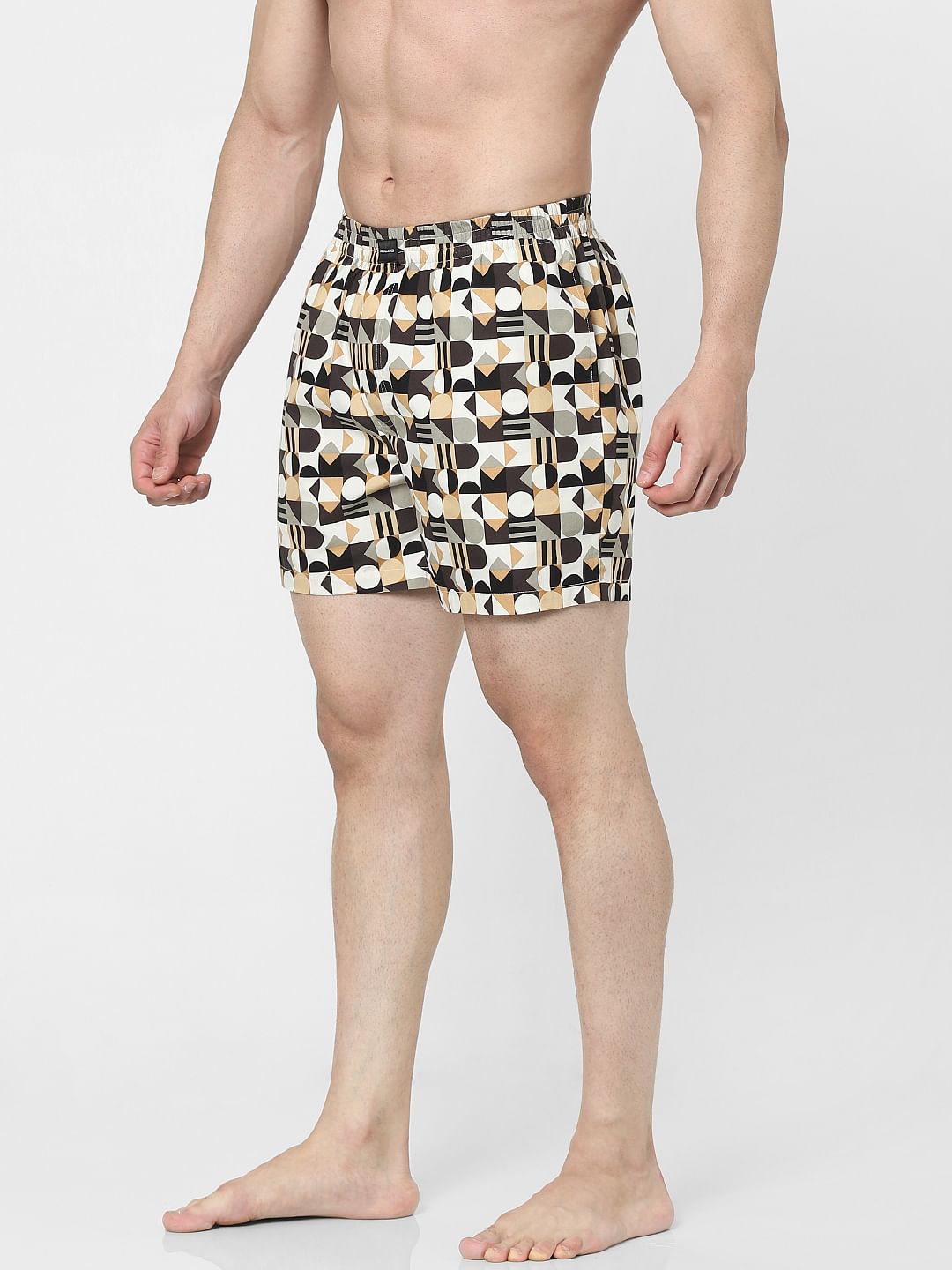 White Printed Boxers