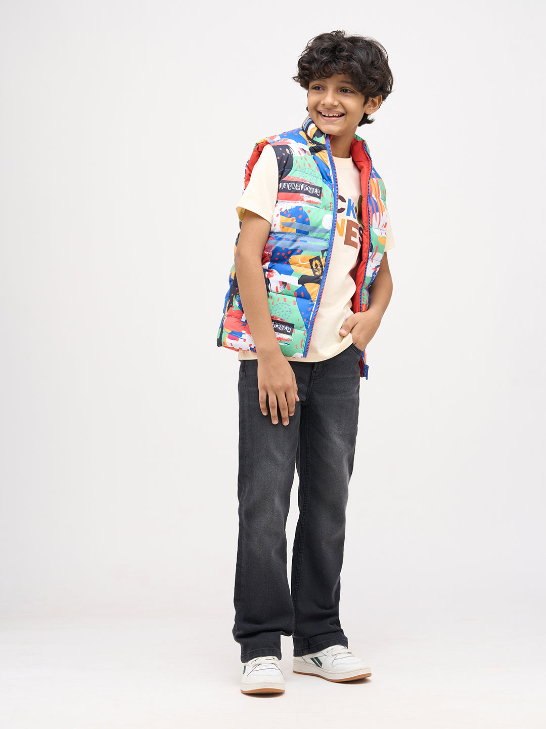Boys Mid Rise Bootcut Jeans - Black - 4/5Y