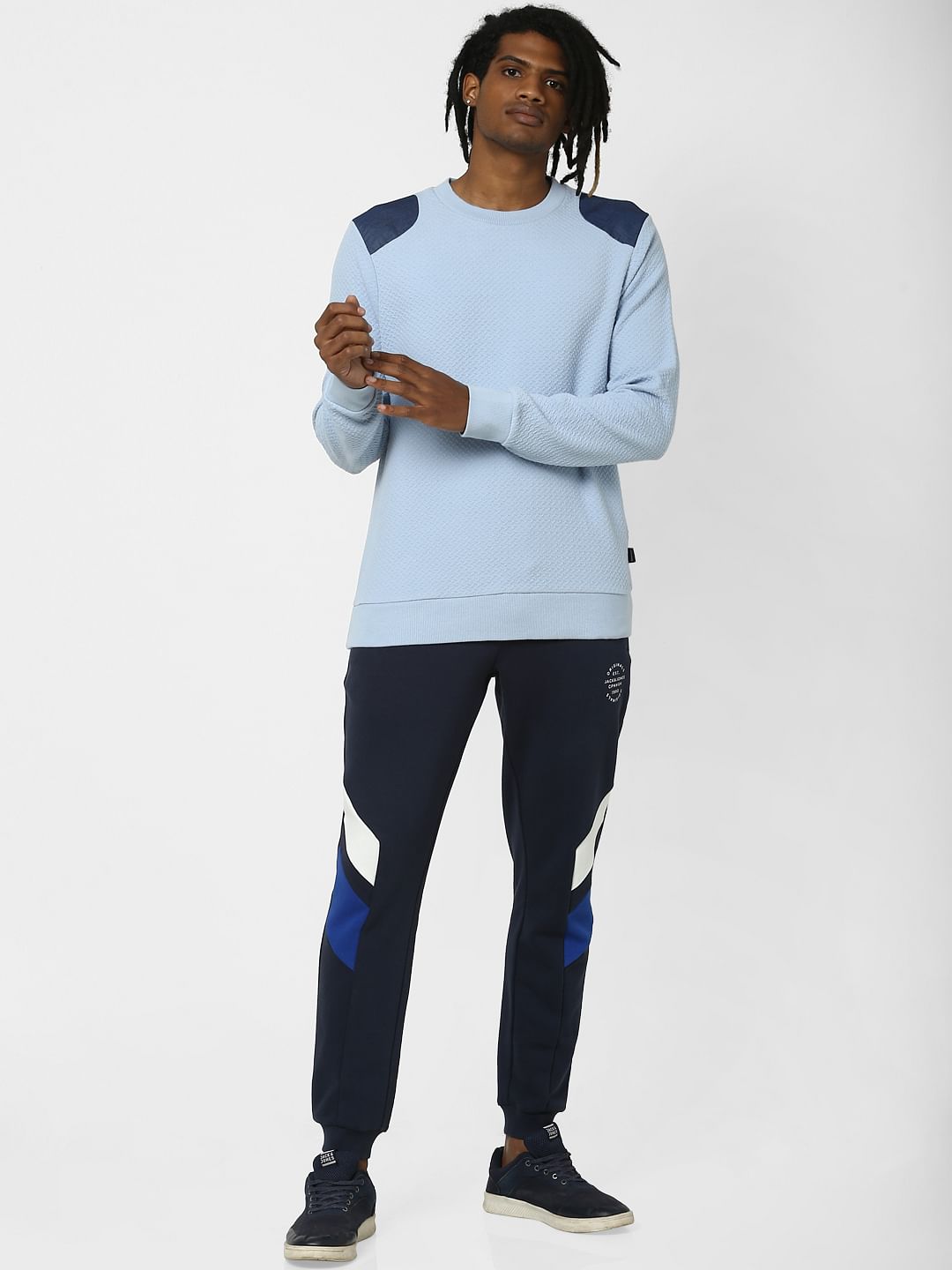 Cashmere Blue Textured Sweatshirt - S