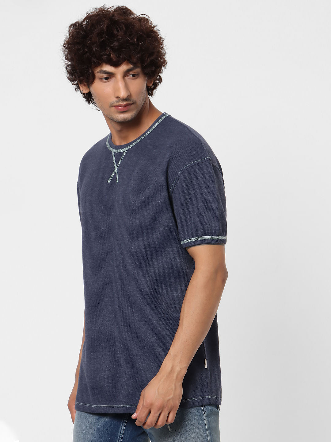 Blue Tipping Crew Neck T-shirt