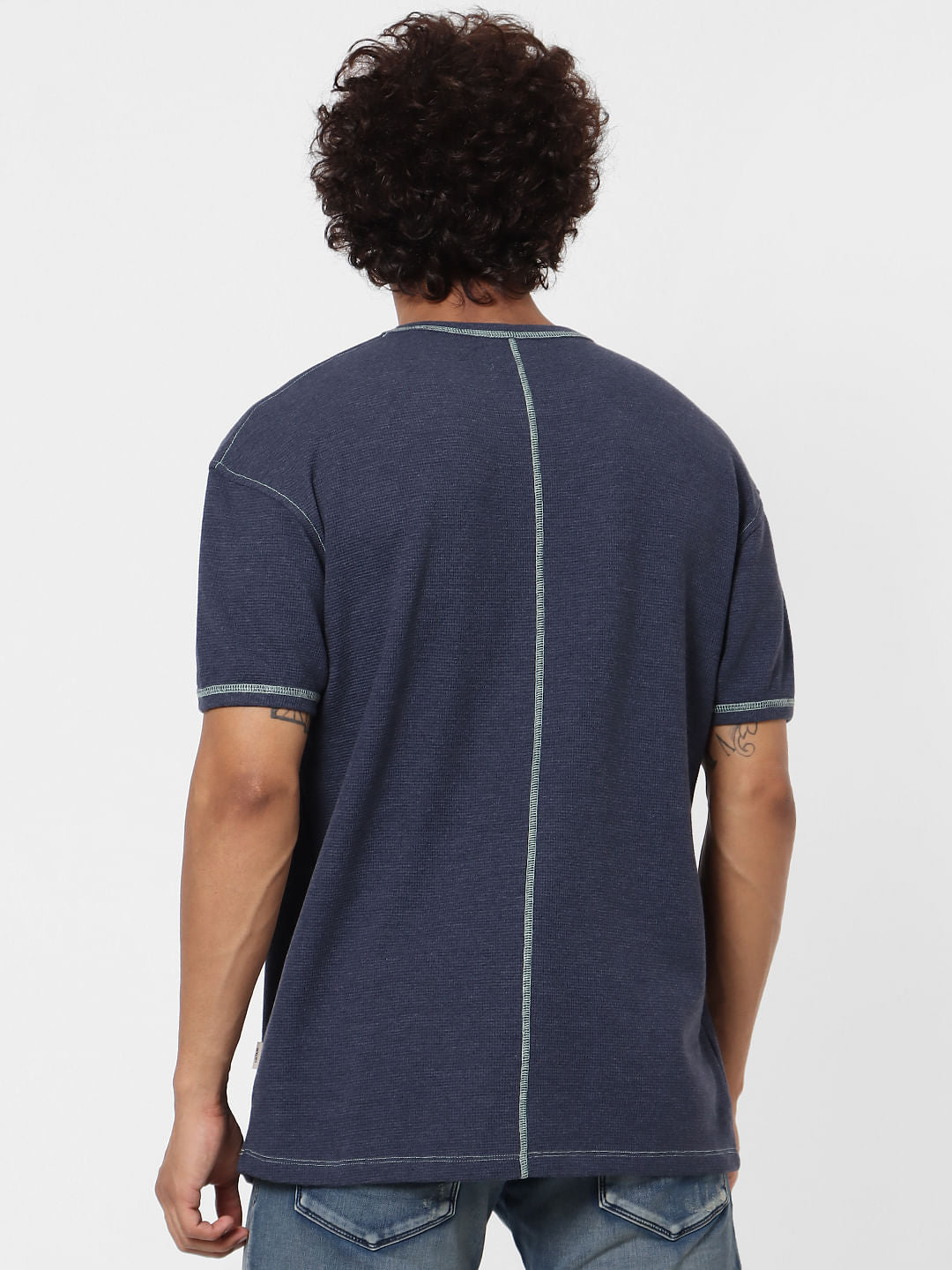 Blue Tipping Crew Neck T-shirt