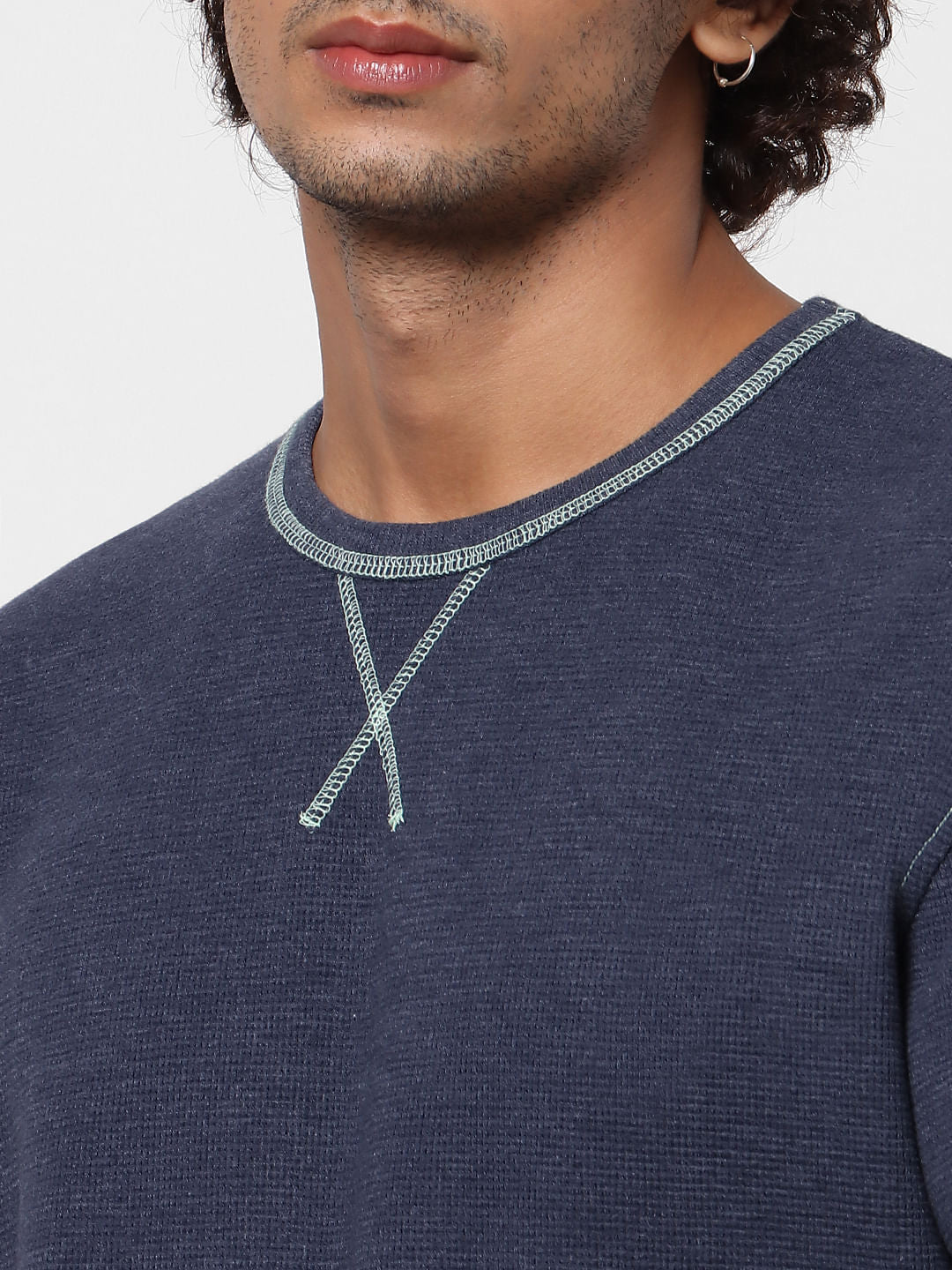 Blue Tipping Crew Neck T-shirt