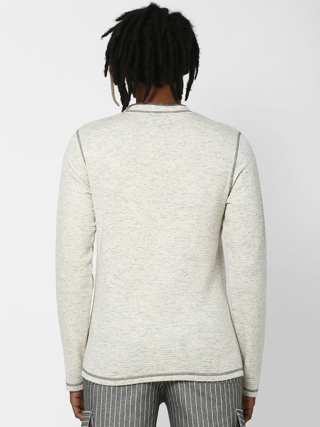 Grey Henley Neck Tshirt