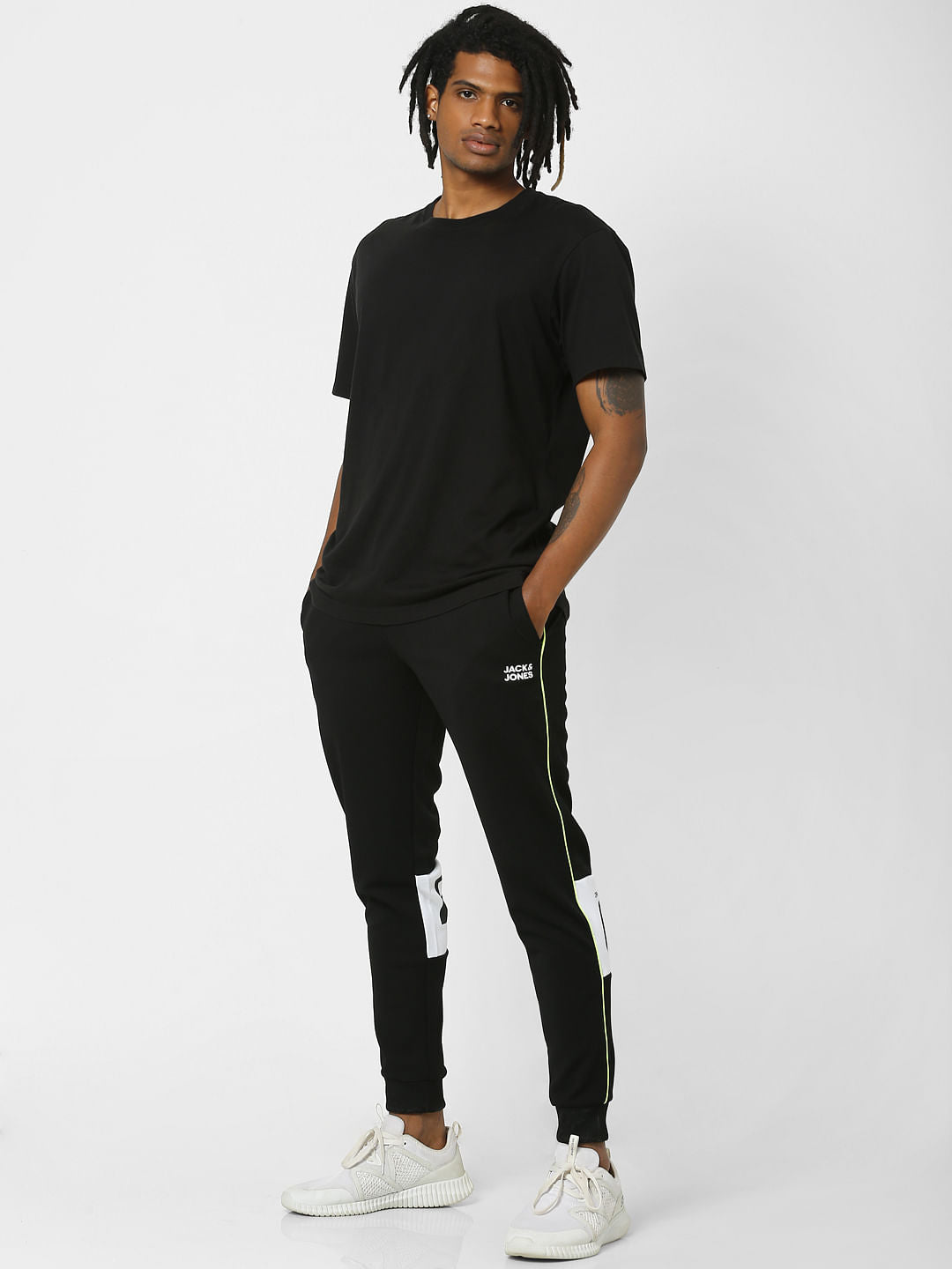 Black Logo Print Sweatpants - S