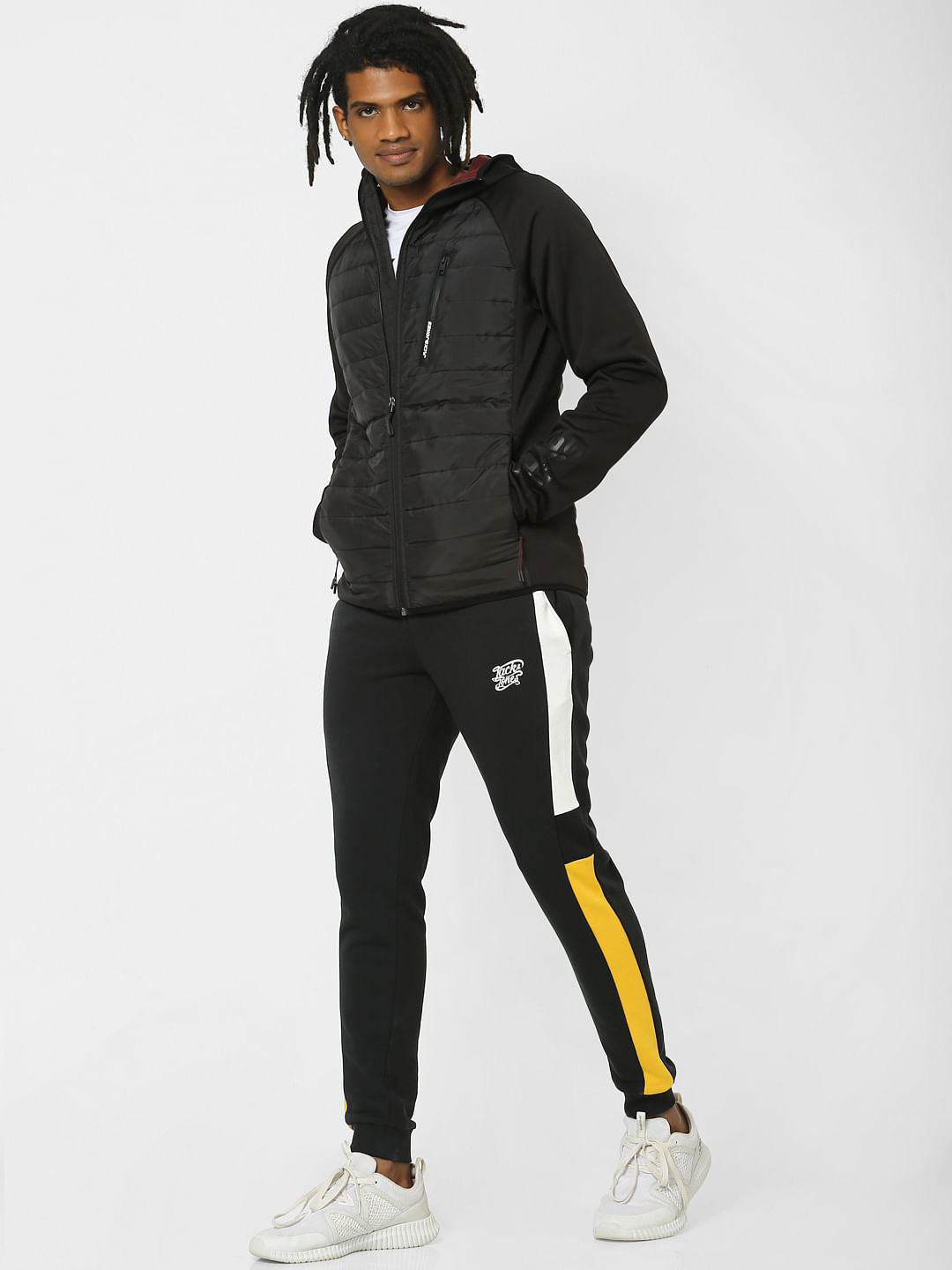 Black Colourblocked Sweatpants - S