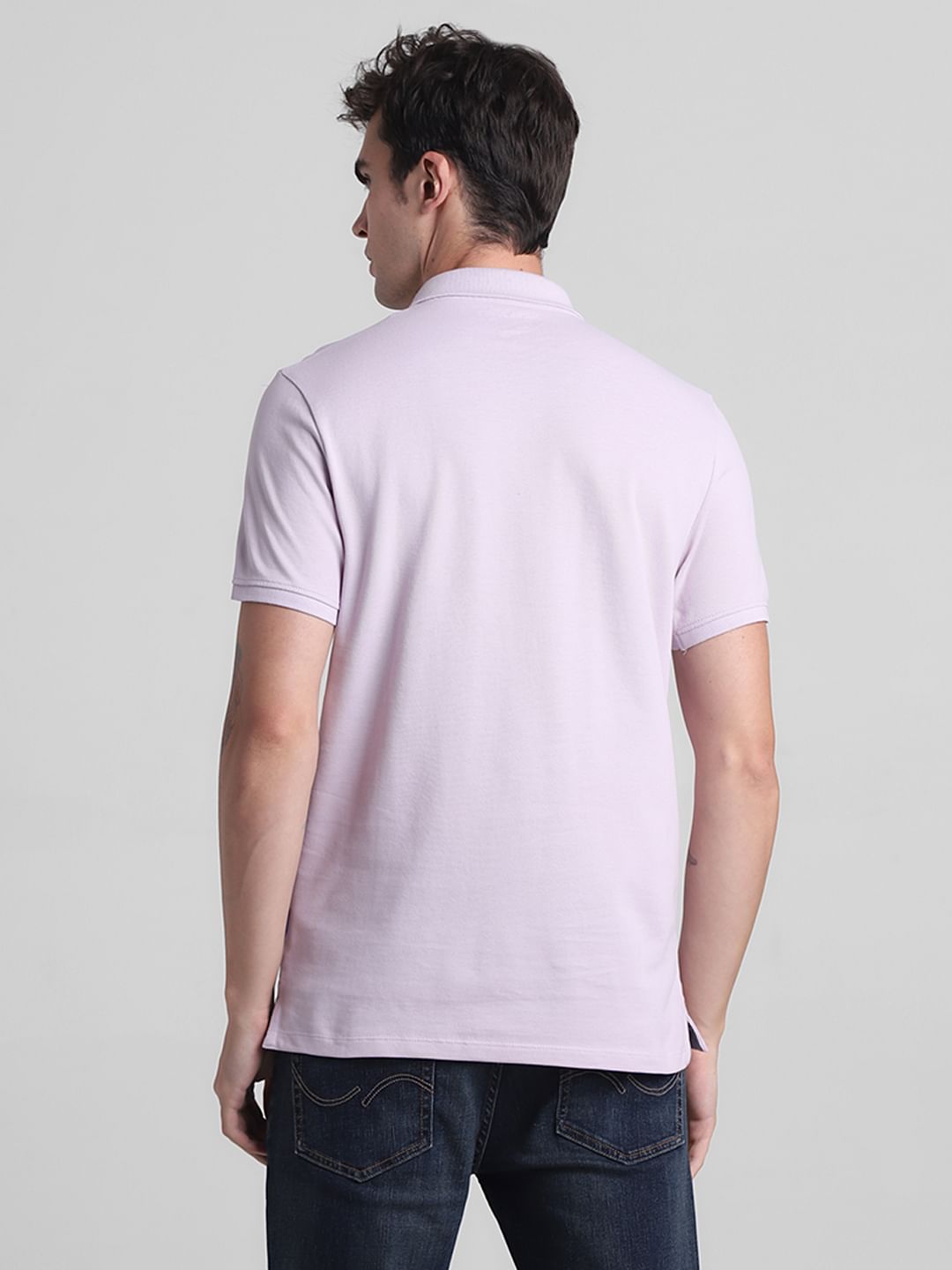 Purple Cotton Polo T-shirt