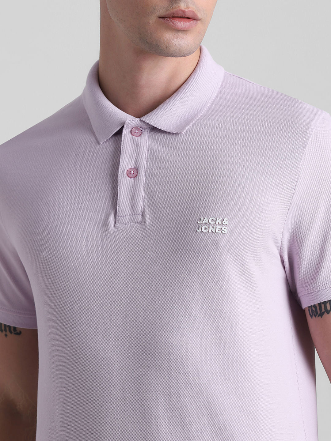 Purple Cotton Polo T-shirt