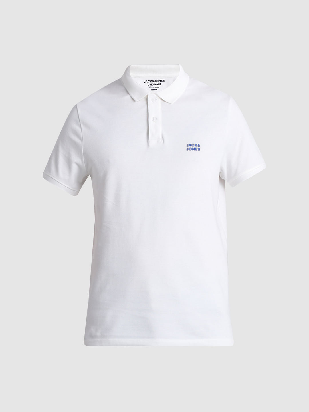 White Cotton Polo T-shirt