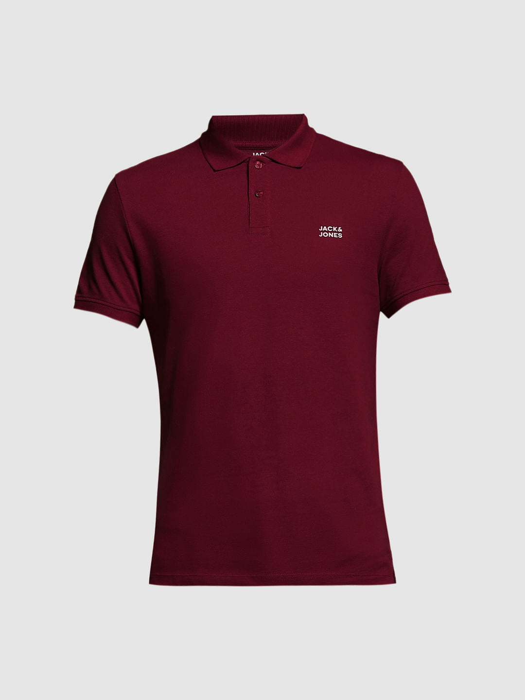 Burgundy Logo Print Polo