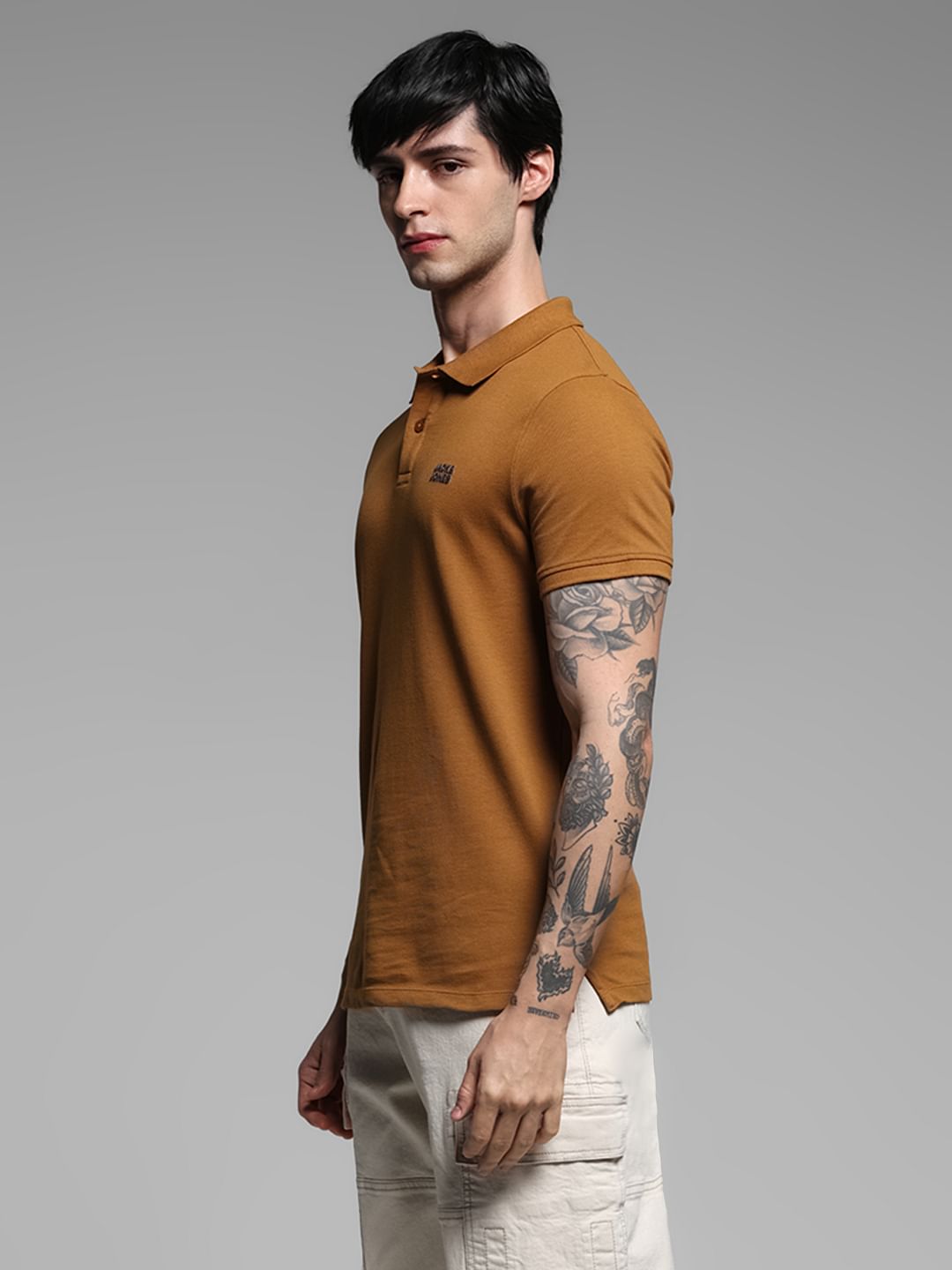 Brown Cotton Polo