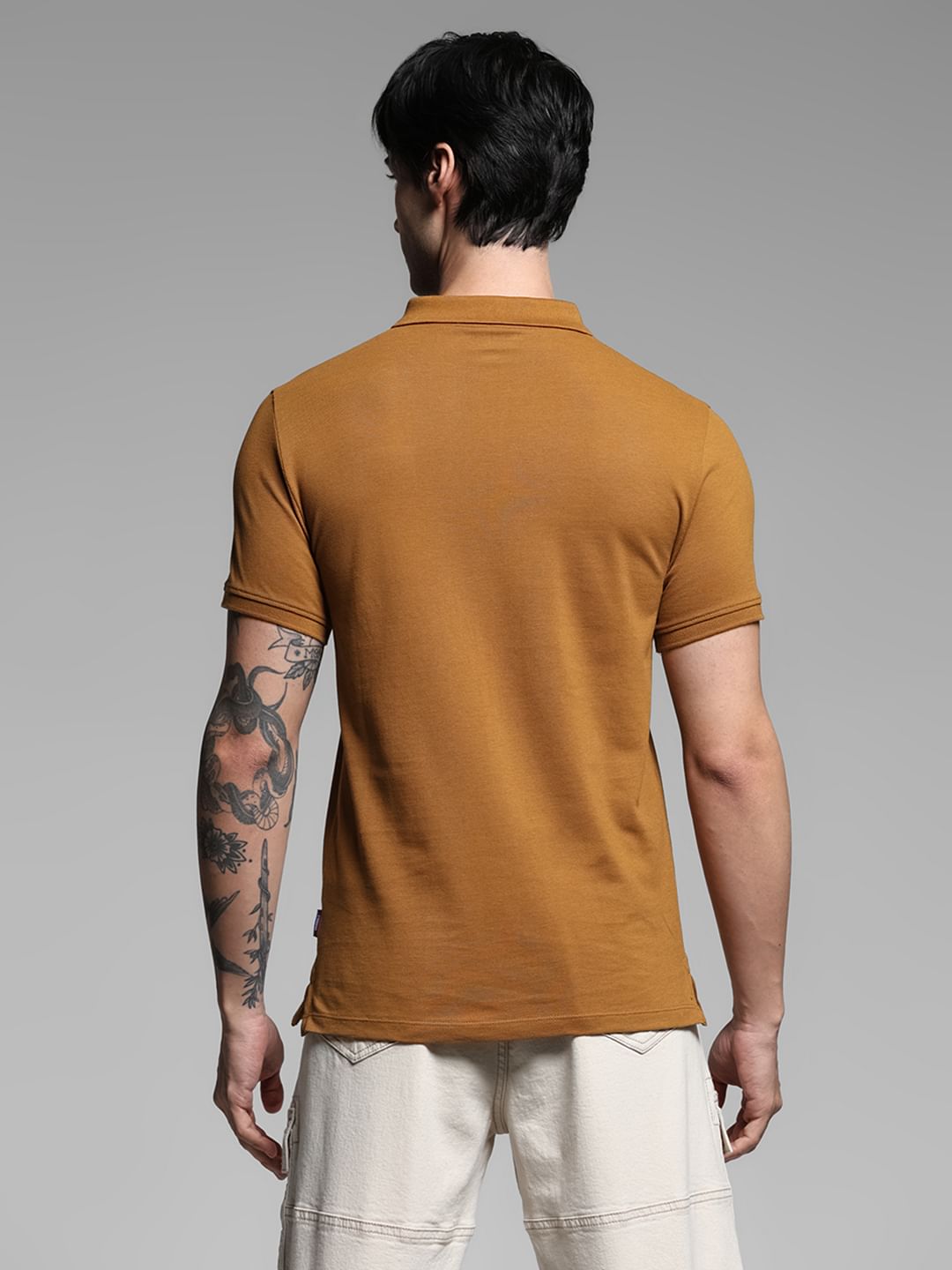 Brown Cotton Polo