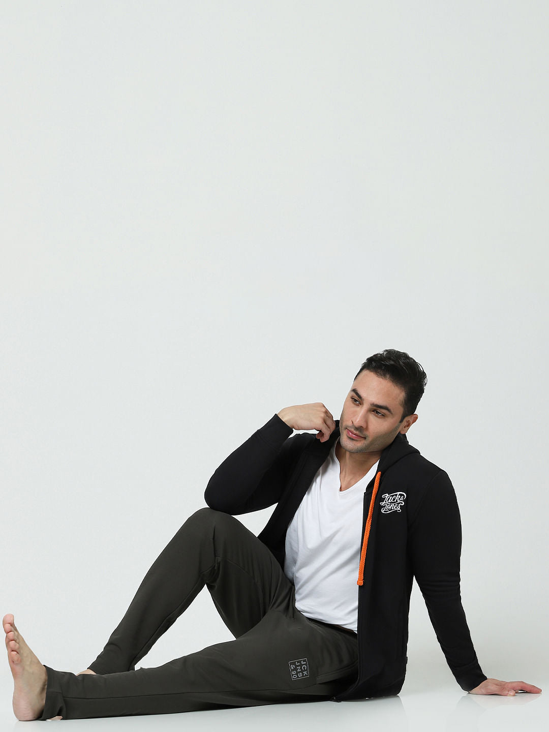 Black Low Rise Trackpants - S