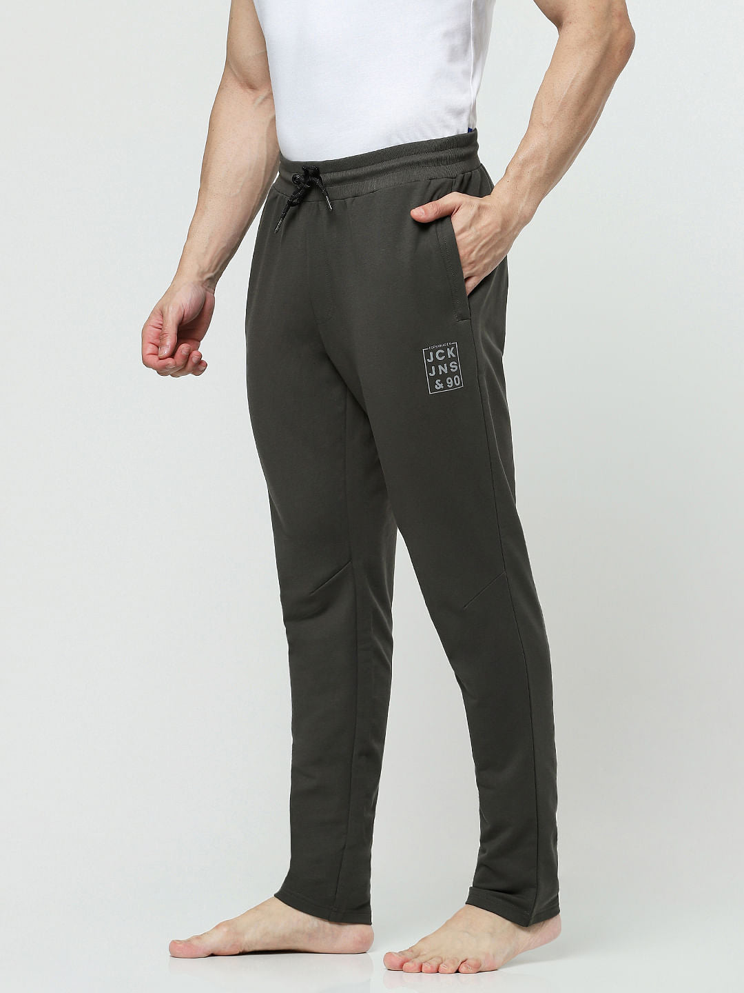 Black Low Rise Trackpants
