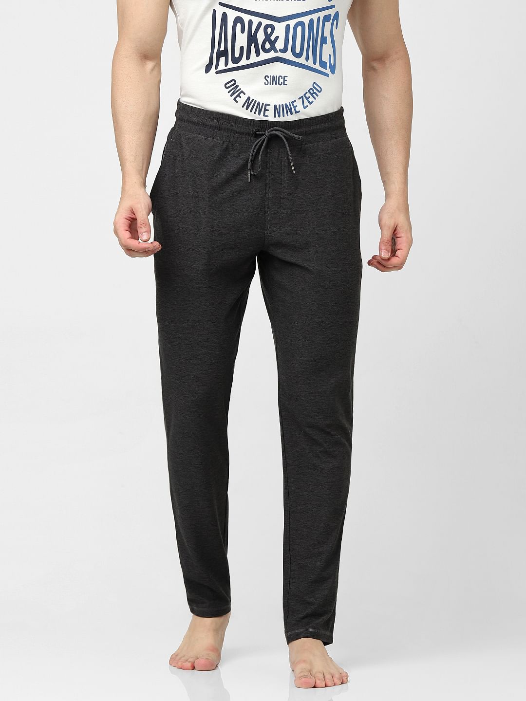 Grey Low Rise Trackpants