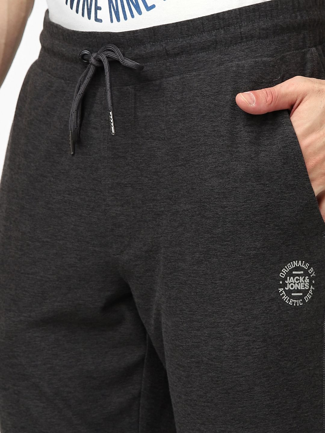 Grey Low Rise Trackpants